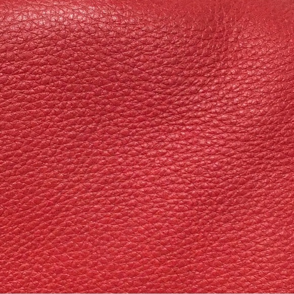 WILL LEATHER GOODS, Front Flap Crossbody, Red w/Brown Leather Accents, Tassel - Picture 3 of 12